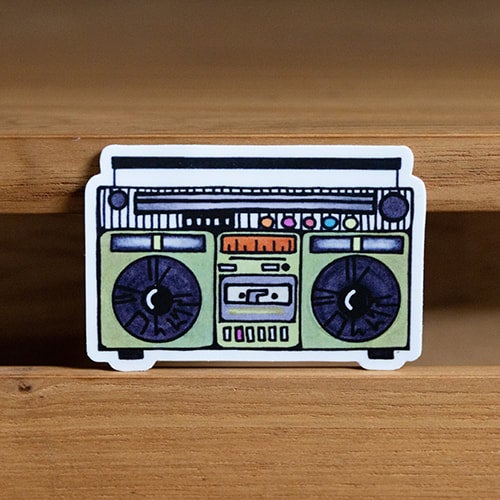 The Boombox Sticker